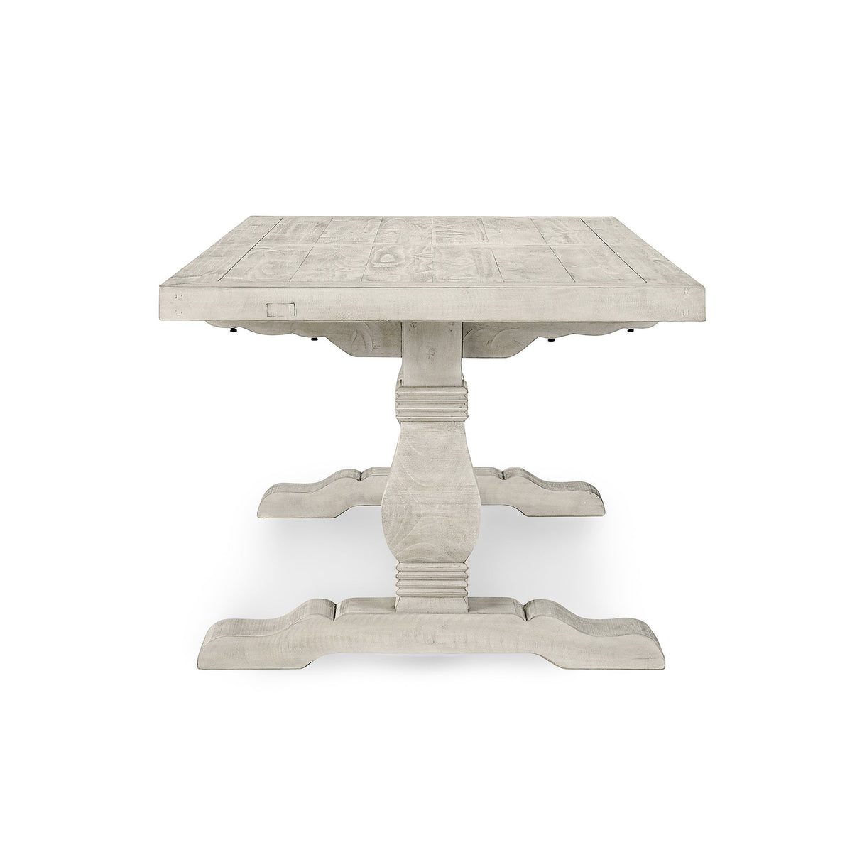 Caleb Dining Table - Distressed Ivory by Classic Home at Eve Furniture