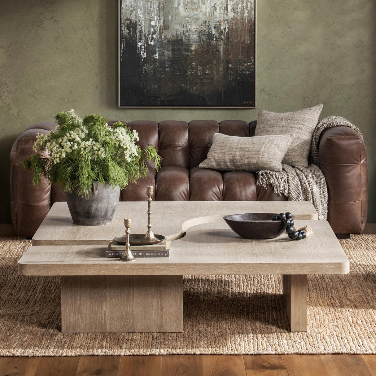 Melina 2 Piece 63" Coffee Table - Coastal Drift