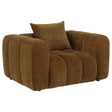 Lazaro Bronze Fabric Upholstered Wide Channel Accent Chair by Coaster at Eve Furniture