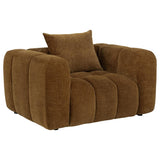 Lazaro Bronze Fabric Upholstered Wide Channel Accent Chair by Coaster at Eve Furniture