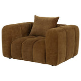 Lazaro Bronze Fabric Upholstered Wide Channel Accent Chair by Coaster at Eve Furniture
