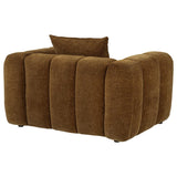Lazaro Bronze Fabric Upholstered Wide Channel Accent Chair by Coaster at Eve Furniture