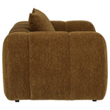 Lazaro Bronze Fabric Upholstered Wide Channel Accent Chair by Coaster at Eve Furniture