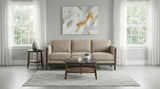 Islington Taupe Fabric Upholstered Panel Arm Sofa by Coaster at Eve Furniture