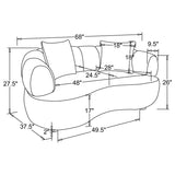 Casarin Brown Fabric 2-Piece Channel-Back Sofa Set