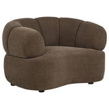 Casarin Brown Fabric 3-Piece Channel-Back Sofa Set