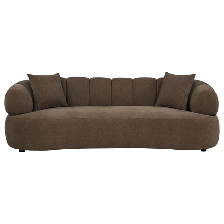 Casarin Fabric Channel-Back Sofa Brown by Coaster at Eve Furniture