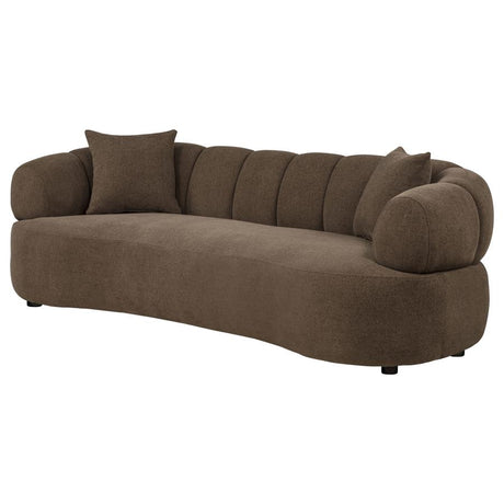 Casarin Fabric Channel-Back Sofa Brown by Coaster at Eve Furniture