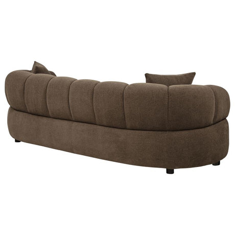 Casarin Fabric Channel-Back Sofa Brown by Coaster at Eve Furniture