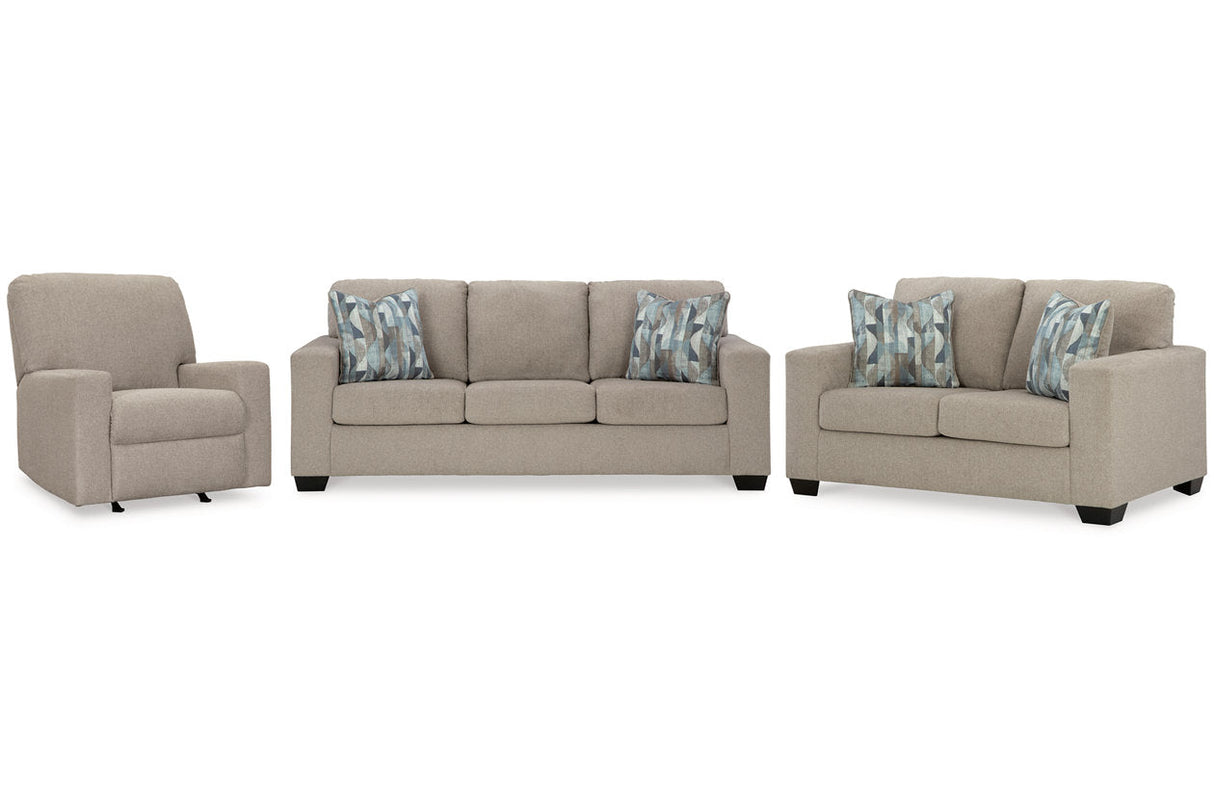 Deltona Parchment Sofa, Loveseat and Recliner