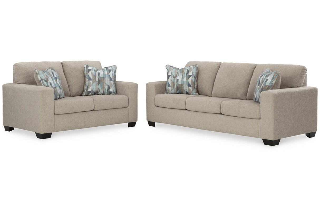 Deltona Parchment Sofa and Loveseat