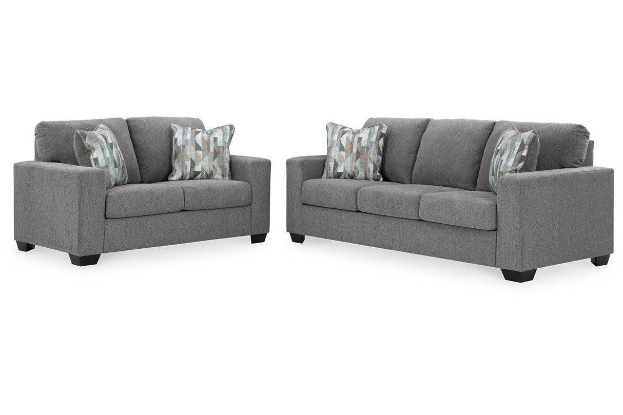 Deltona Graphite Sofa and Loveseat