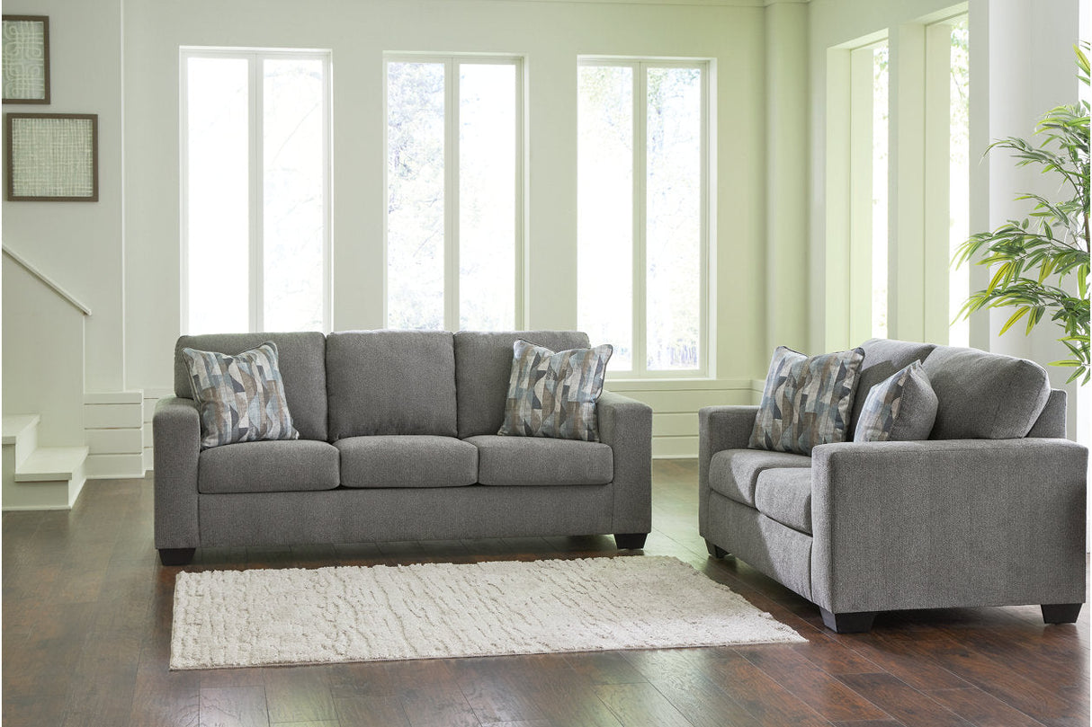 Deltona Graphite Sofa and Loveseat