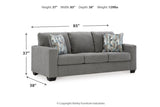 Deltona Graphite Sofa, Loveseat and Recliner