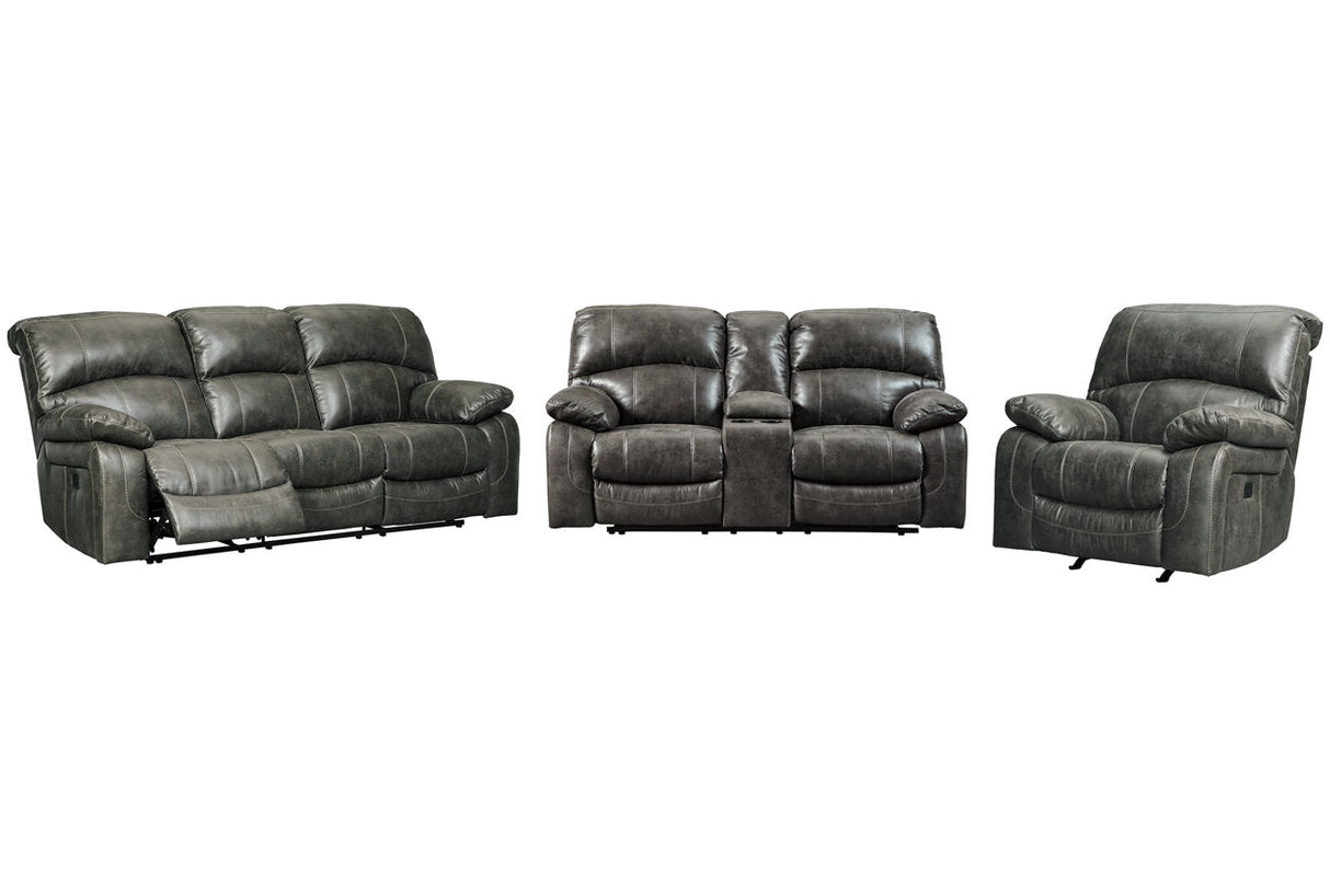 Dunwell Steel Power Reclining Sofa and Loveseat with Power Recliner