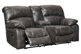 Dunwell Steel Power Reclining Loveseat with Console