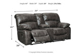 Dunwell Steel Power Reclining Loveseat with Console