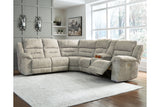 Family Den Pewter 3-Piece Power Reclining Sectional