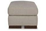 Maggie Flax Oversized Chair and Ottoman