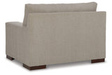 Maggie Flax Oversized Chair and Ottoman