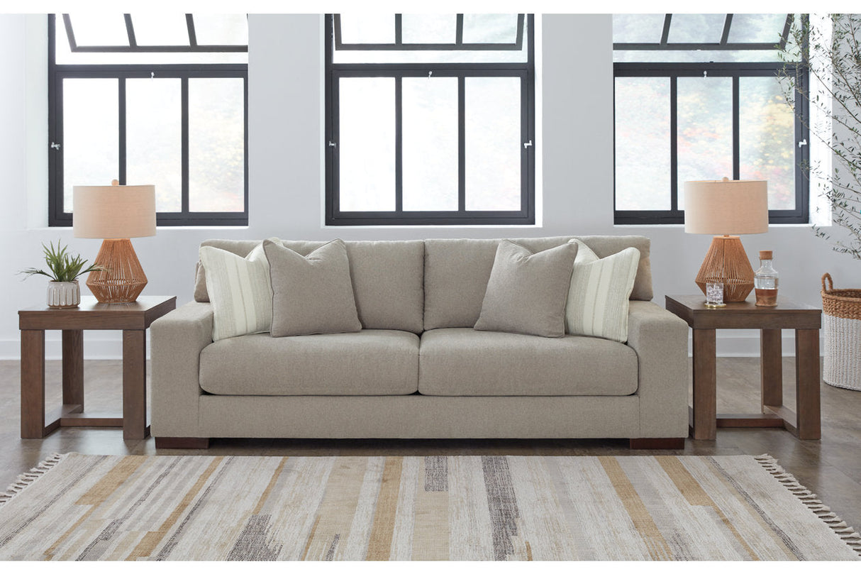 Maggie Flax Sofa and Loveseat