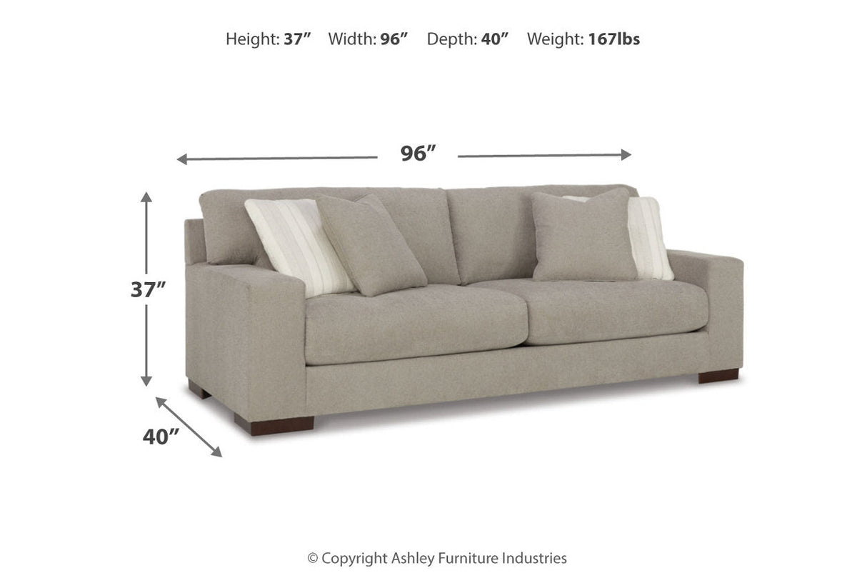 Maggie Flax Sofa and Loveseat