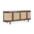 Teresa 4 Door Buffet - Walnut/Natural Brown by Classic Home at Eve Furniture