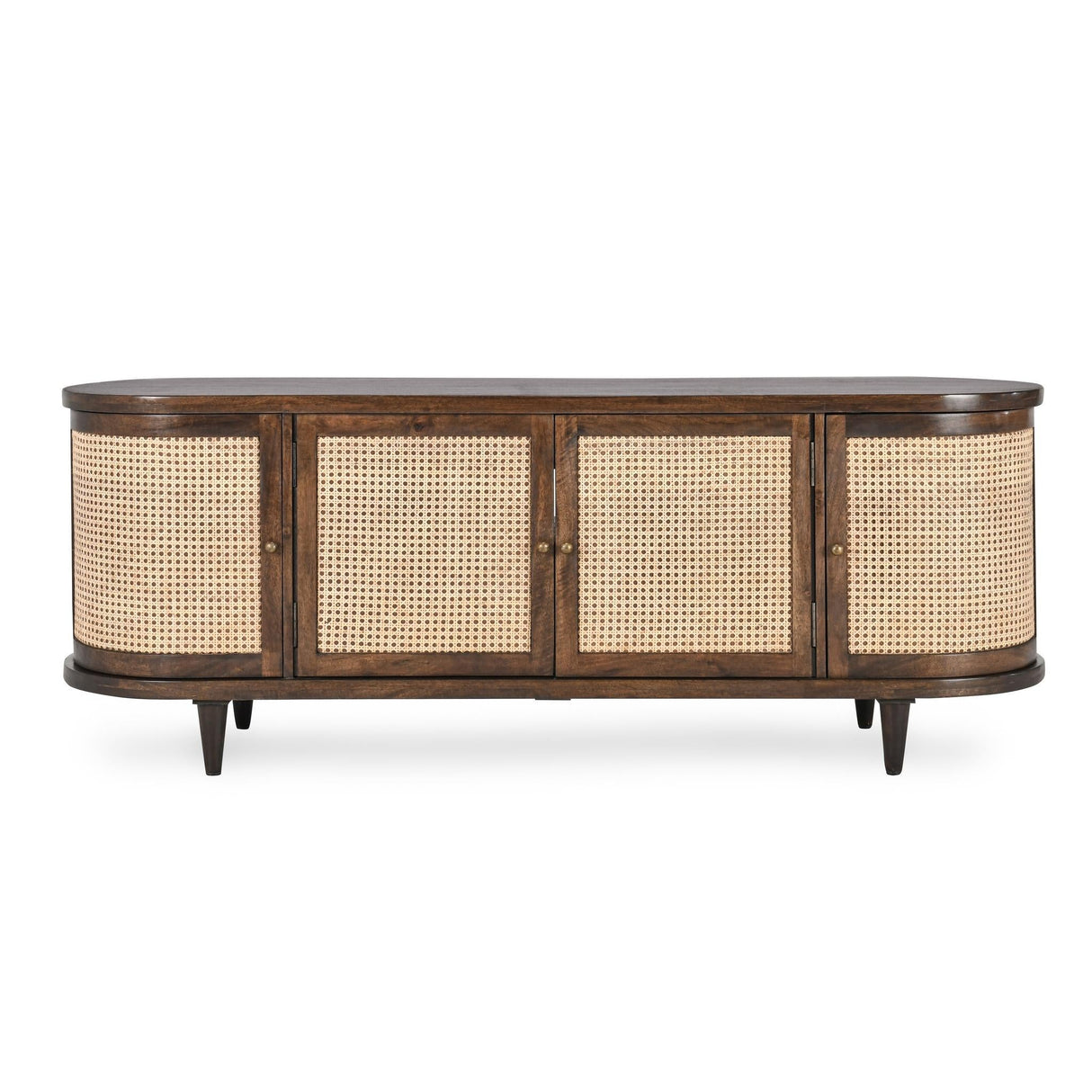 Teresa 4 Door Buffet - Walnut/Natural Brown by Classic Home at Eve Furniture
