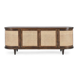 Teresa 4 Door Buffet - Walnut/Natural Brown by Classic Home at Eve Furniture