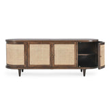 Teresa 4 Door Buffet - Walnut/Natural Brown by Classic Home at Eve Furniture