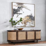 Teresa 4 Door Buffet - Walnut/Natural Brown by Classic Home at Eve Furniture