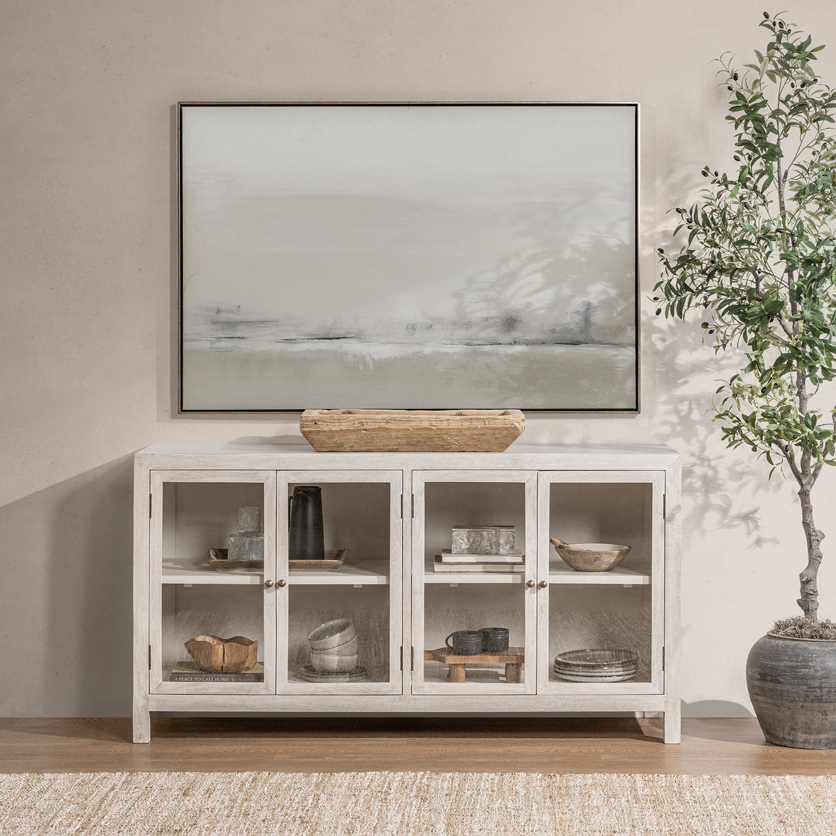 Hera 4 Door Buffet - Creamwood