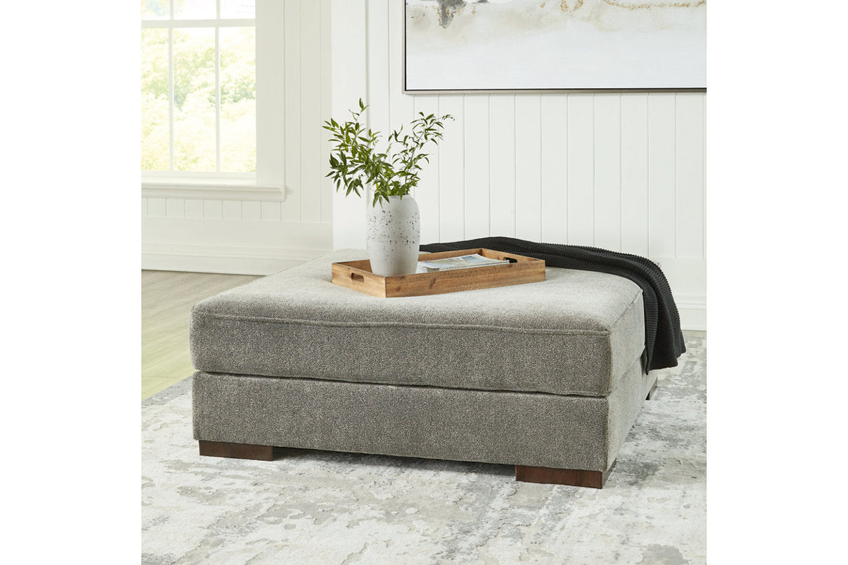 Bayless Smoke Oversized Accent Ottoman