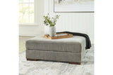 Bayless Smoke Oversized Accent Ottoman