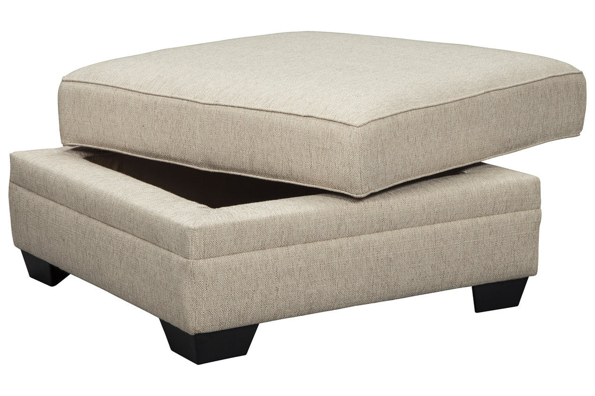 Luxora Bisque Ottoman With Storage