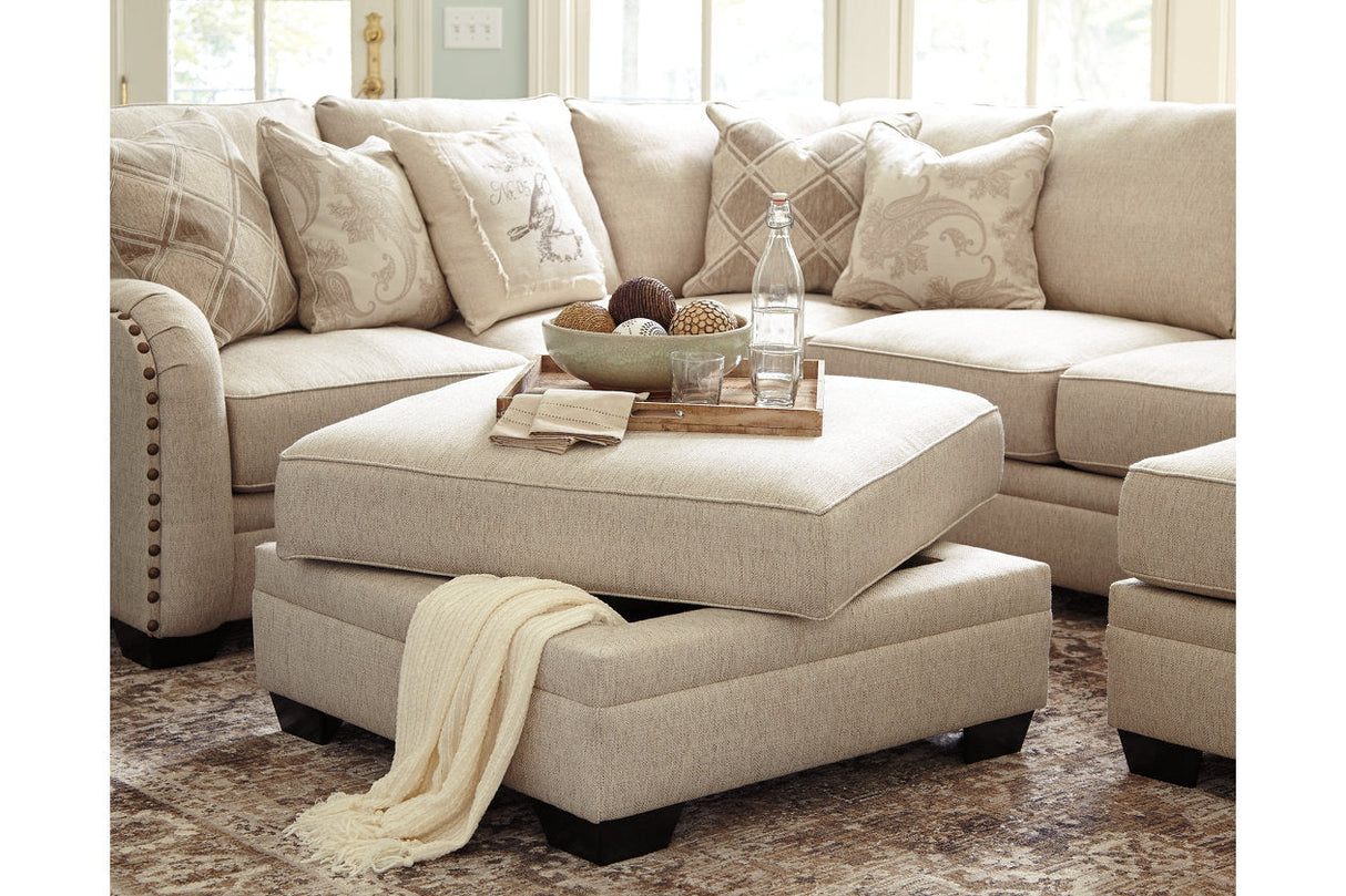 Luxora Bisque Ottoman With Storage