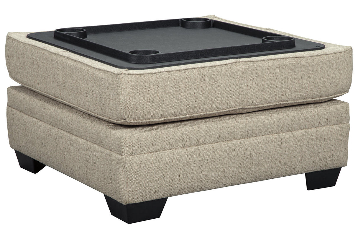 Luxora Bisque Ottoman With Storage