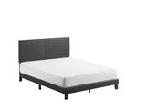 Yates Black PU Leather King Upholstered Platform Bed