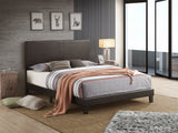 Yates Black PU Leather King Upholstered Platform Bed