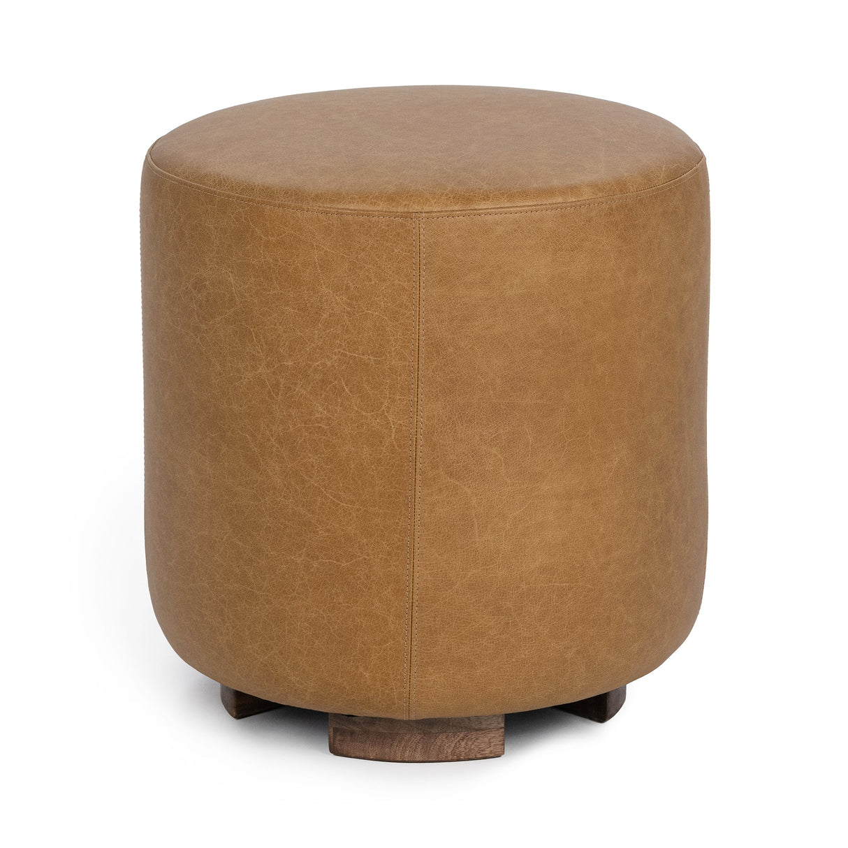 Millo 18" Round Ottoman - Sedona Brown