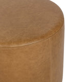 Millo 18" Round Ottoman - Sedona Brown