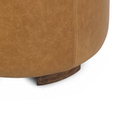 Millo 18" Round Ottoman - Sedona Brown