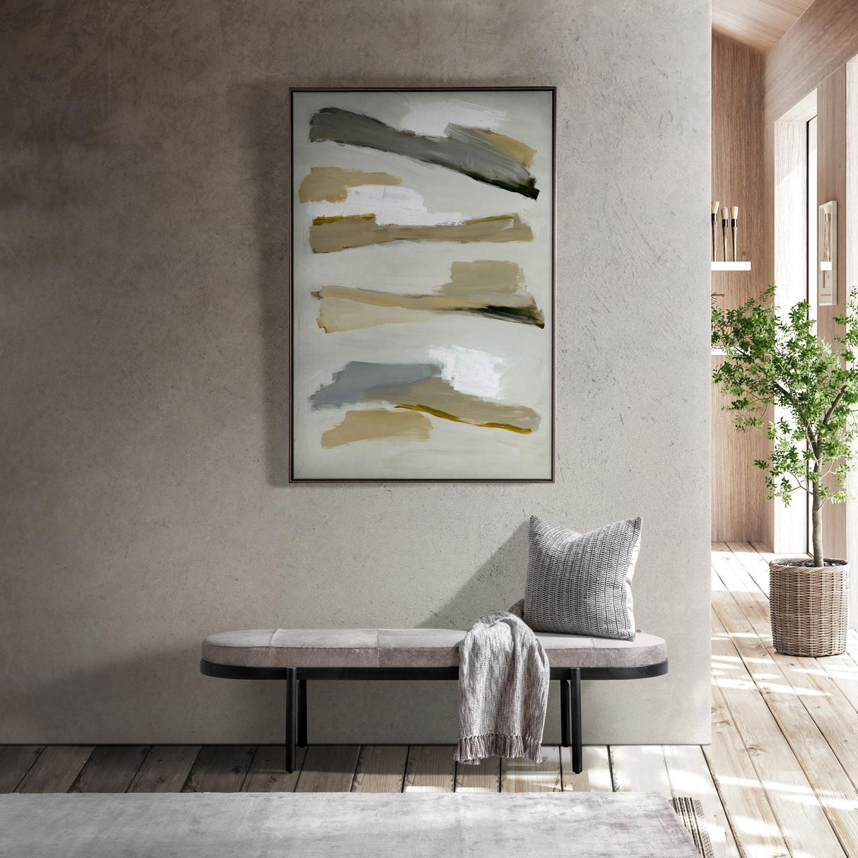 Evelyn Accent Bench - Sparrow Gray