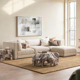 Adalynne Ottoman - Buttermilk by Classic Home at Eve Furniture