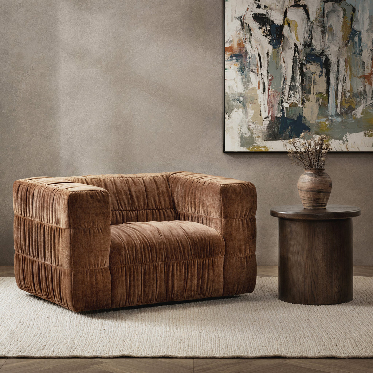 Afeela Swivel Chair - Bronze by Classic Home at Eve Furniture