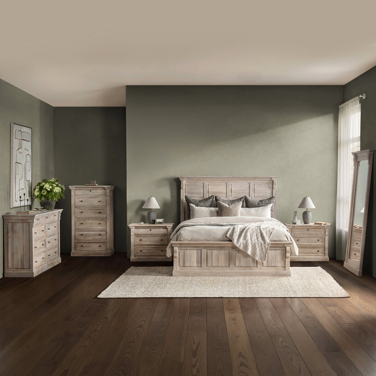 Adelaide Bed - Natural Cream Wash