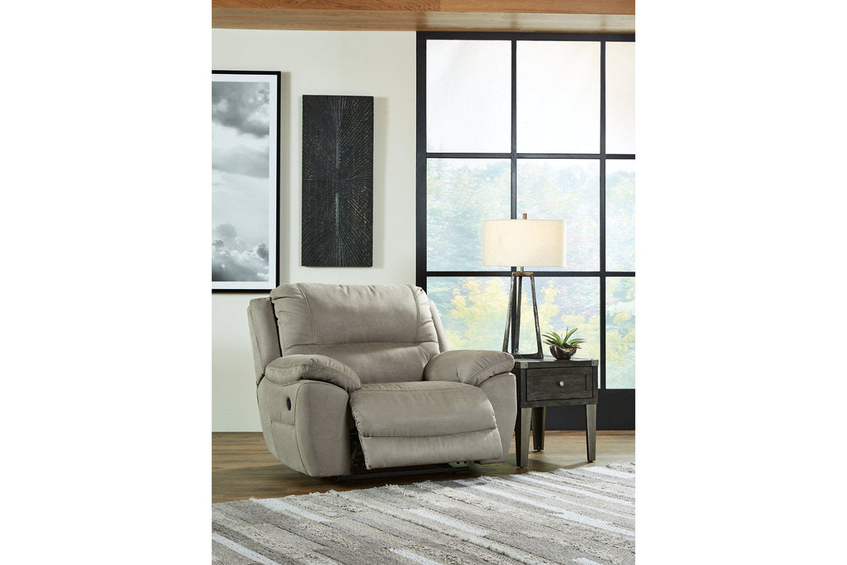 Next-Gen Gaucho Putty Power Reclining Sofa and Loveseat