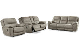 Next-Gen Gaucho Putty Power Reclining Sofa and Loveseat