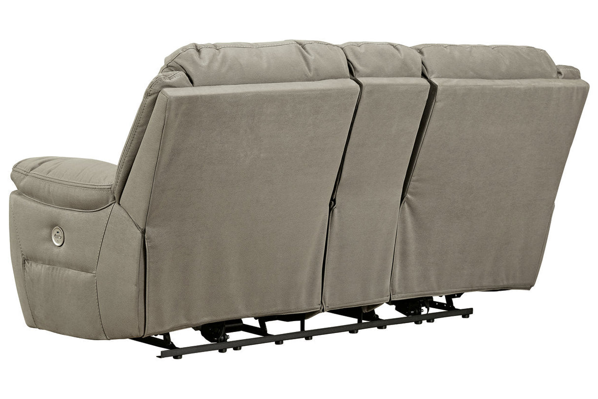 Next-Gen Gaucho Putty Power Reclining Loveseat with Console