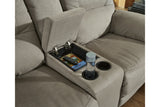 Next-Gen Gaucho Putty Reclining Loveseat with Console